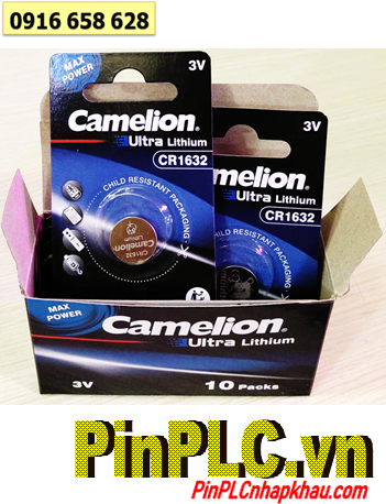 COMBO 01hộp 10vỉ=10viên Pin 3v Lithium Camelion CR1632 chính hãng _Giá 199.000/HỘP 10vỉ